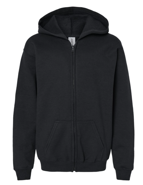 Gildan 18600B Youth Heavy Blend™ Full-Zip Hooded Sweatshirt